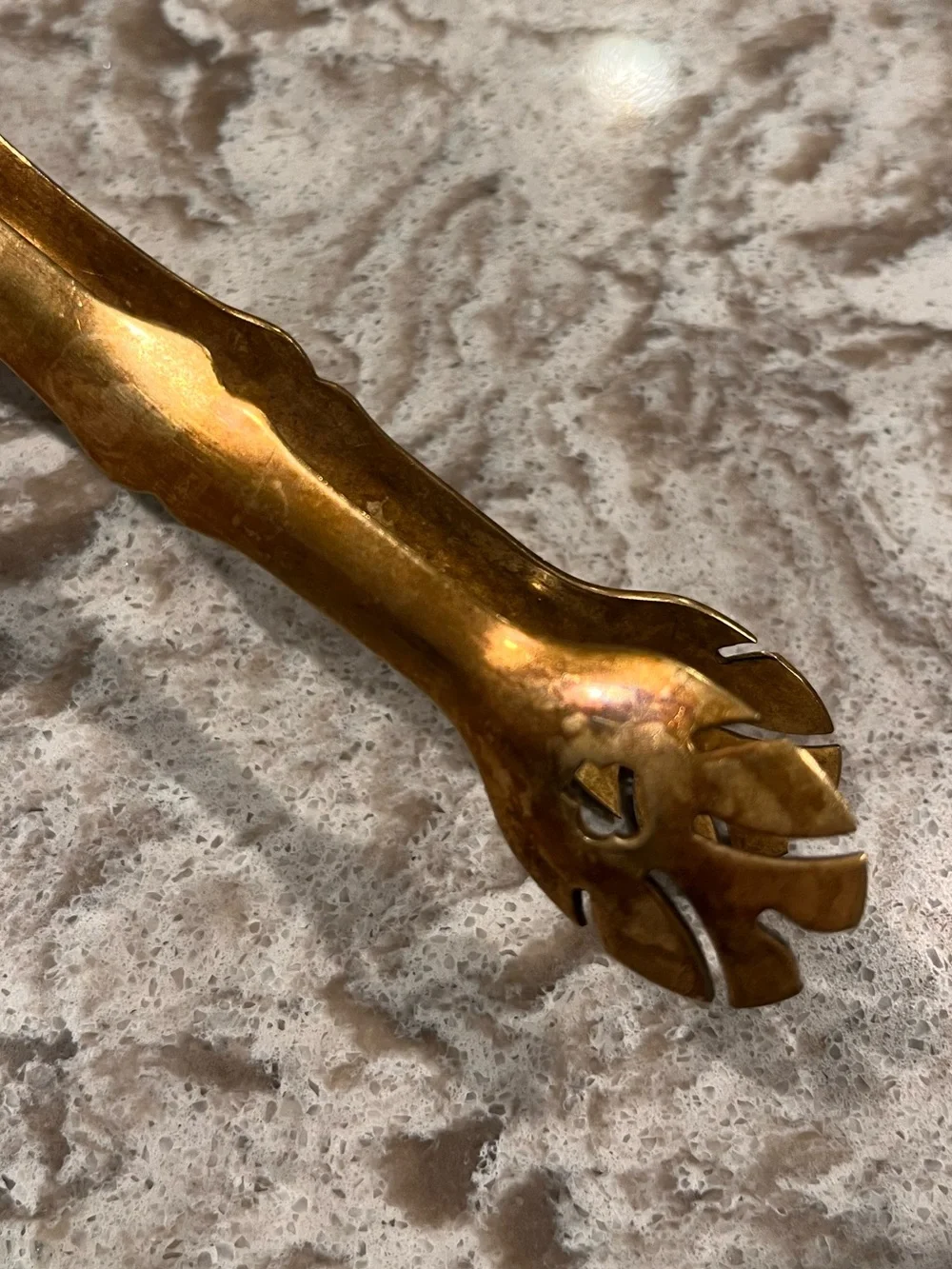 Mid-Century Brass Sugar Tongs- VINTAGE